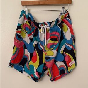 Calvin Klein Men’s Colorful Swirl Swim Shorts